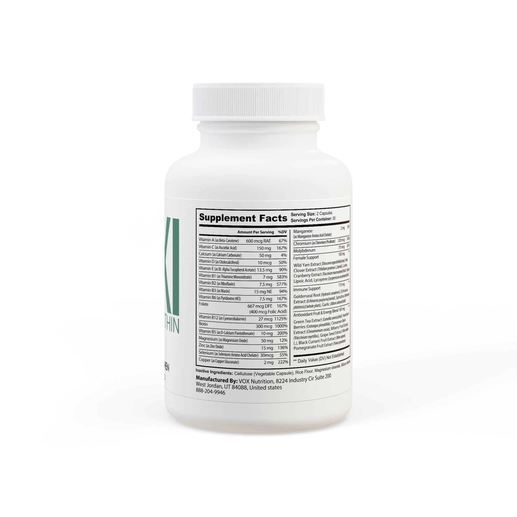 Multivitamin for Women Supplement (60 Capsules)