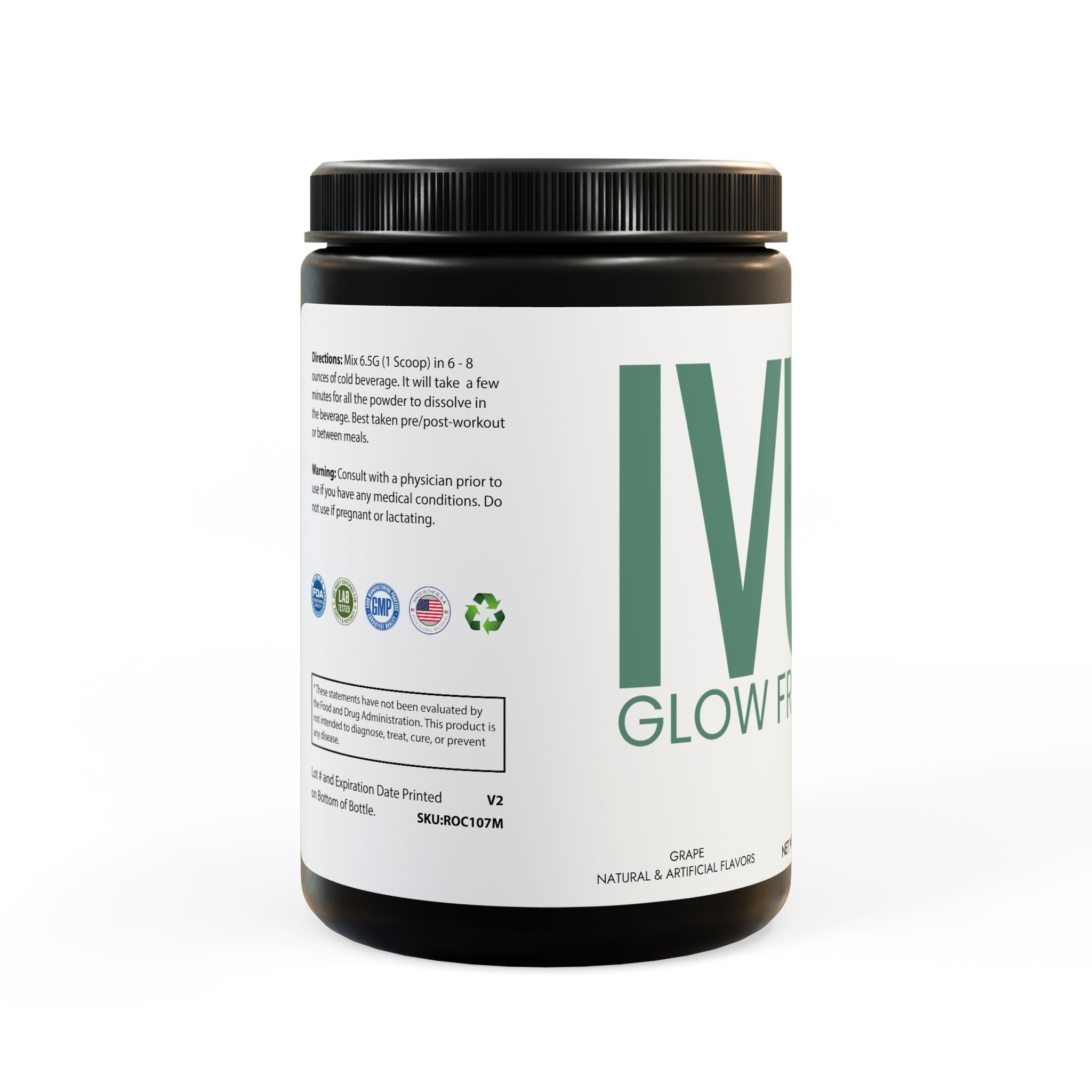 BCAA Supplement, Grape (325g, 11.46oz, 50 servings)